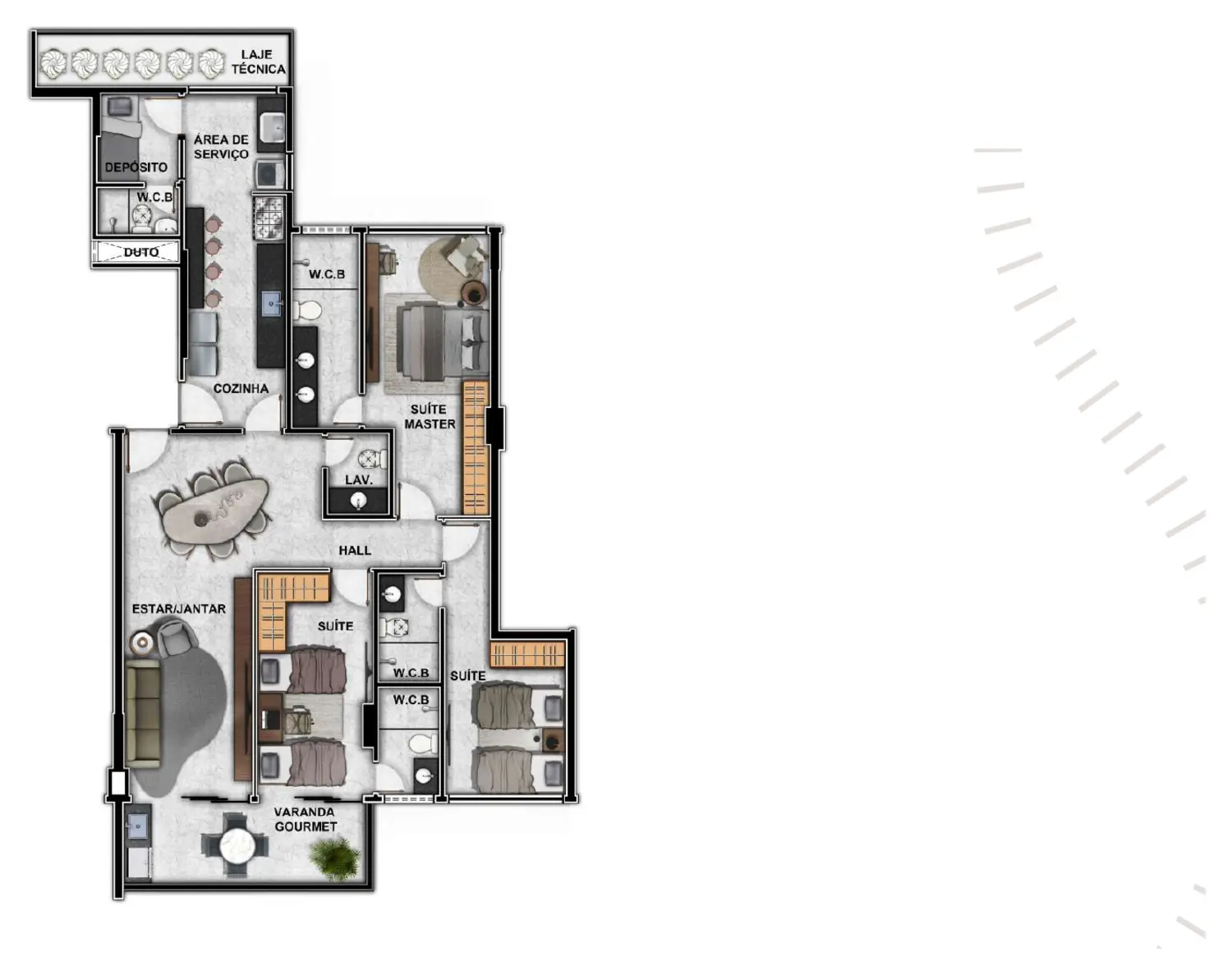 Planta 130 m² — Terminação 02