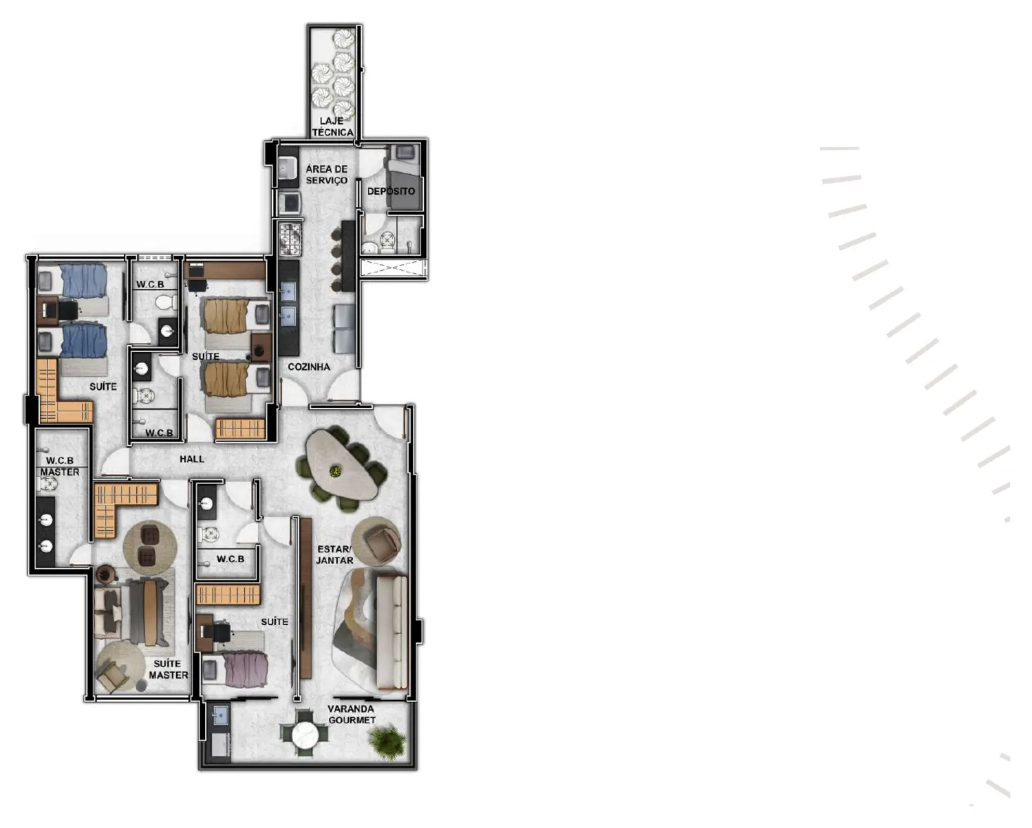 Planta 152 m² — Terminação 03