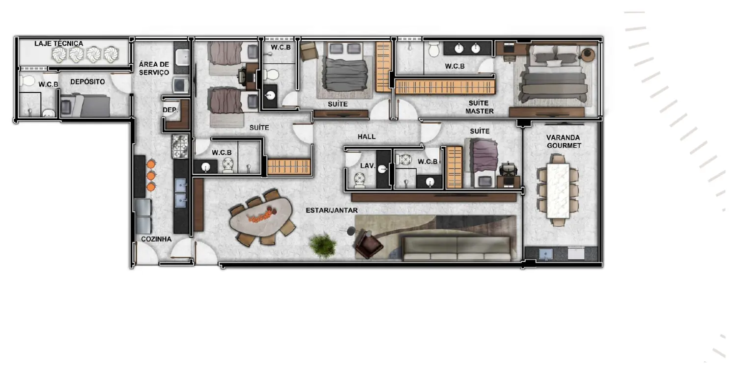 Planta 179 m² — Terminação 04
