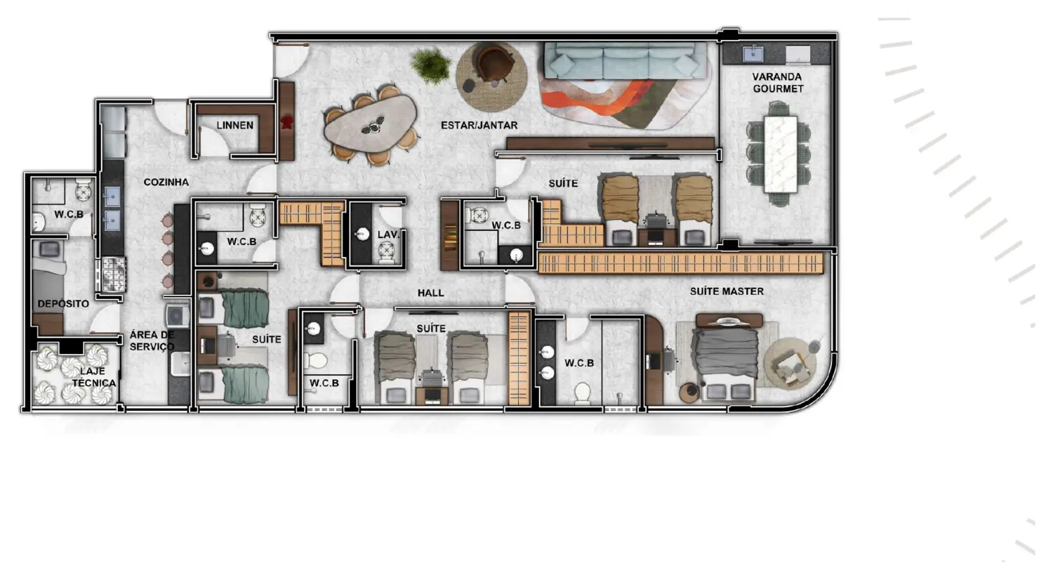 Planta 199 m² — Terminação 05